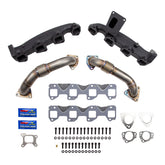 Wehrli Custom Fab 2017-2024 L5P Duramax Billet Exhaust Manifold & Stainless Up Pipe Kit with Gaskets and ARP Hardware