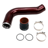 Wehrli Custom Fab 2017-2019 L5P Duramax Passenger Side 3.5" Intercooler Pipe Cherry Frost