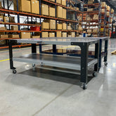Wehrli Custom Fab Modular Steel Work Bench Top/Shelf Kit, 42" x 72" x .120" Thick, 1 Grey, 1 Raw