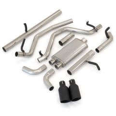 Exhaust Cat Back w/tips Pol/Blk 09-13