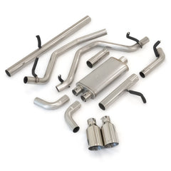 Exhaust Cat Back w/tips Pol/Blk 09-13