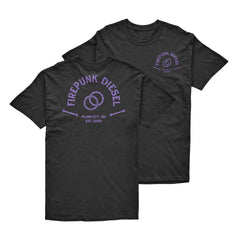 Firepunk Clutch & Steel Black and Purple T-Shirt
