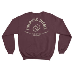 Firepunk Maroon Crewneck Sweatshirt