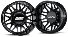 Dually Wheels Aftermath Black/Mill 22x8.25 8x200 SS Fronts For 05-23 Ford F-350 11-14 F-450 DDC Wheels