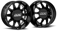 Dually Wheels The Ten Forged 22x8.25 8x165 Black/Mill SS Fronts 94-18 Dodge Ram 3500 92-10 Silverado/Sierra 3500 87-98 Ford F-350 DDC Wheels