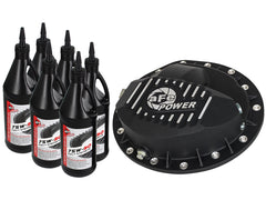 Advanced FLOW Engineering Pro Series Front Differential Cover Kit Black w/Machined Fins/Gear Oil 46-70042-WL