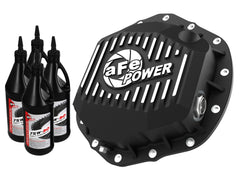 Advanced FLOW Engineering Pro Series Rear Differential Cover Black w/Machined Fins/Gear Oil 46-71151B
