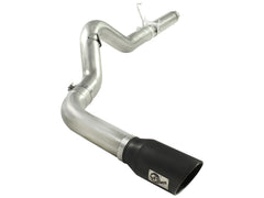 Advanced FLOW Engineering Large Bore-HD 5 IN 409 Stainless Steel DPF-Back Exhaust System w/Black Tip 49-42016-B