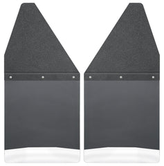 Husky Liners Kick Back Mud Flaps 12" Wide - Black Top and Stainless Steel Weight 17100