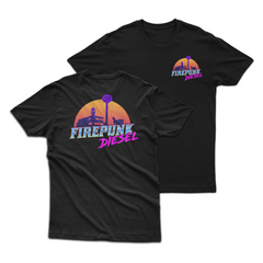 Firepunk Plain City Retro T-Shirt