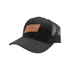 Firepunk Leather Patch Hat - Black