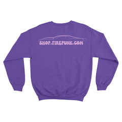 Firepunk Purple Duster Crewneck Sweatshirt