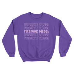 Firepunk Purple Duster Crewneck Sweatshirt