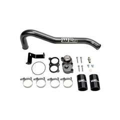 Wehrli Custom Fab 2006-2010 LBZ/LMM Duramax Top Outlet Billet Thermostat Housing and Upper Coolant Pipe Kit Gloss Black