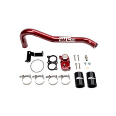Wehrli Custom Fab 2006-2010 LBZ/LMM Duramax Top Outlet Billet Thermostat Housing and Upper Coolant Pipe Kit WCFab Red