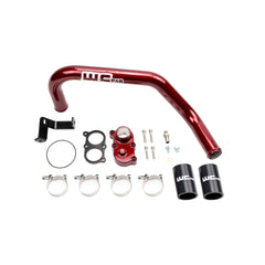 Wehrli Custom Fab 2006-2010 LBZ/LMM Duramax Top Outlet Billet Thermostat Housing and Upper Coolant Pipe Kit for DUAL CP3WCFab Red