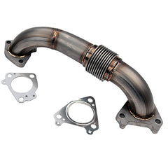 Wehrli Custom Fab 2001-2004 LB7 Duramax 2" Stainless Passenger Side Up Pipe w/ Gaskets(Twin Turbo Only)