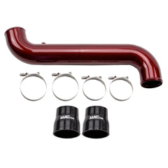 Wehrli Custom Fab 2011-2016 LML Duramax Passenger (Cold) Side 3.5" Intercooler Pipe Fluorescent Green