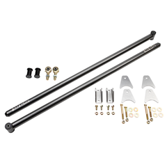 Wehrli Custom Fab 99-10 Ford / 94-22 RAM / Univ. Weld On 68" Traction Bar Kit Traction Bar KIT Gloss Black