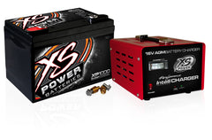 XS POWER BATTERY AGM Battery 16V 2 Post w/15A IntelliCharger XSPXP1000CK2